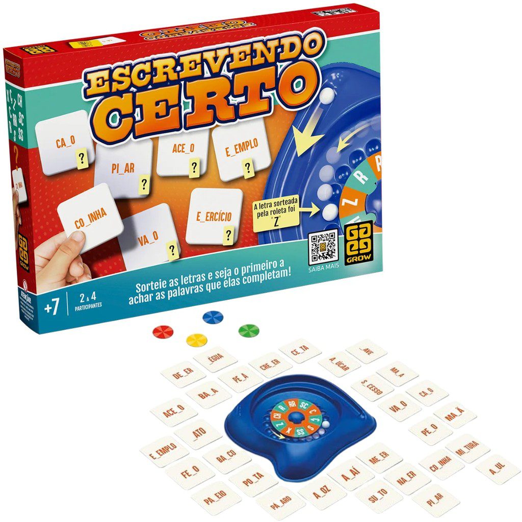 Jogo Educacional Escrevendo Certo - Grow 4590 1 Jogo Educacional Escrevendo Certo - Grow 4590