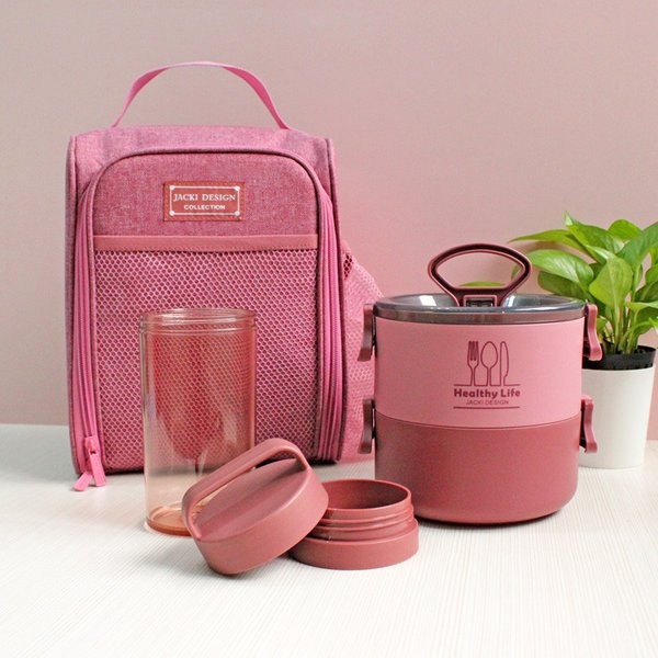 Bolsa T?rmica Marmita 2 Andares Jacki Design 1 Conjunto Bolsa Térmica com Pote de Marmita e Garrafa 430ml - Jacki Design