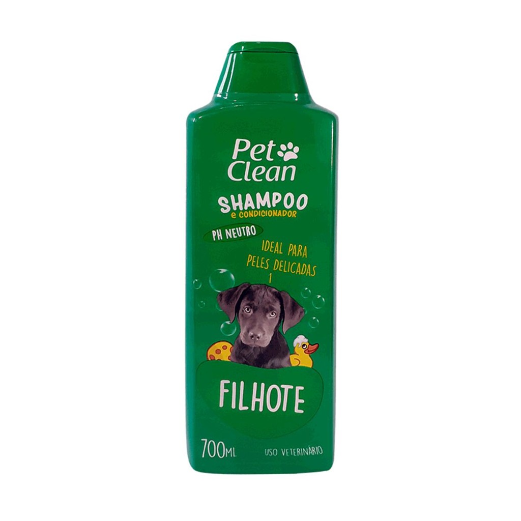 Shampoo Condicionador Filhotes 700ml 1 Shampoo 2 em 1 Filhotes 700 ml PH Balanceado - Pet Clean