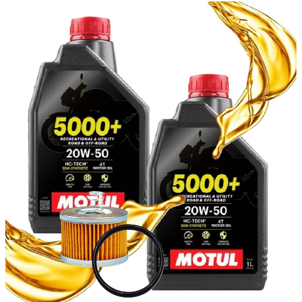 Kit Troca ?leo Moto 20W50 + Filtro 1 Troca de Óleo Fz15 150 / Yzf R15 / Factor 150 / Fazer 150 / Crosser 150 5000+ 20w50 + Filtro