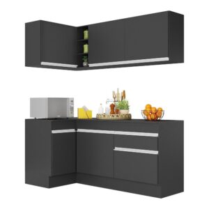 Armário de Cozinha Compacta de Canto com Rodapé Veneza Multimóveis V2092