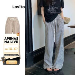 Calça Listrada Casual LNA Feminina