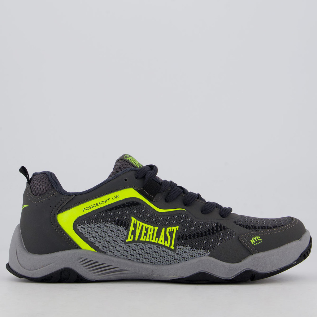T?nis Everlast Forceknit 6 Low Cinza/Amarelo 1 Tênis Everlast Forceknit 6 Low Cinza/Amarelo