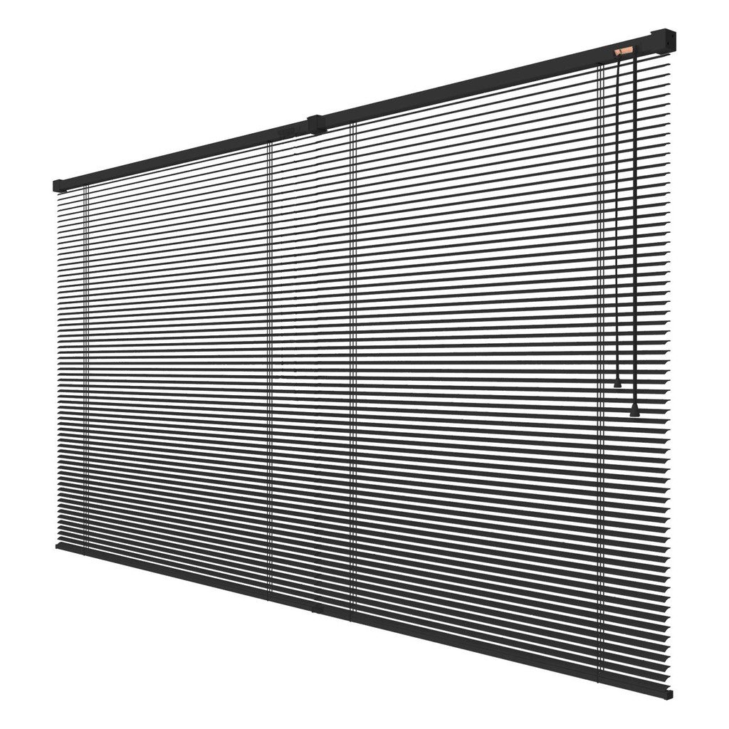 Persiana PVC Horizontal 180x160cm Preto 1 Persiana PVC Horizontal 180x160cm Preto