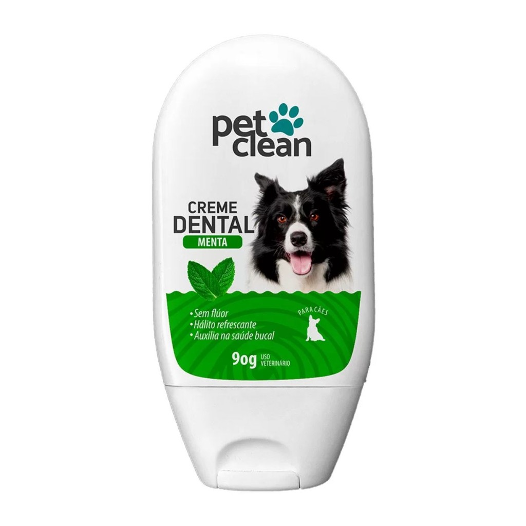 Creme Dental Pet Clean - C?es e Gatos 1 Creme Dental 90g Para Cães e Gatos Sabor Menta - Pet Clean