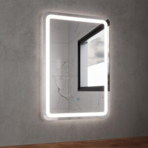 Espelho LED Retangular Touch 60x40cm Bivolt