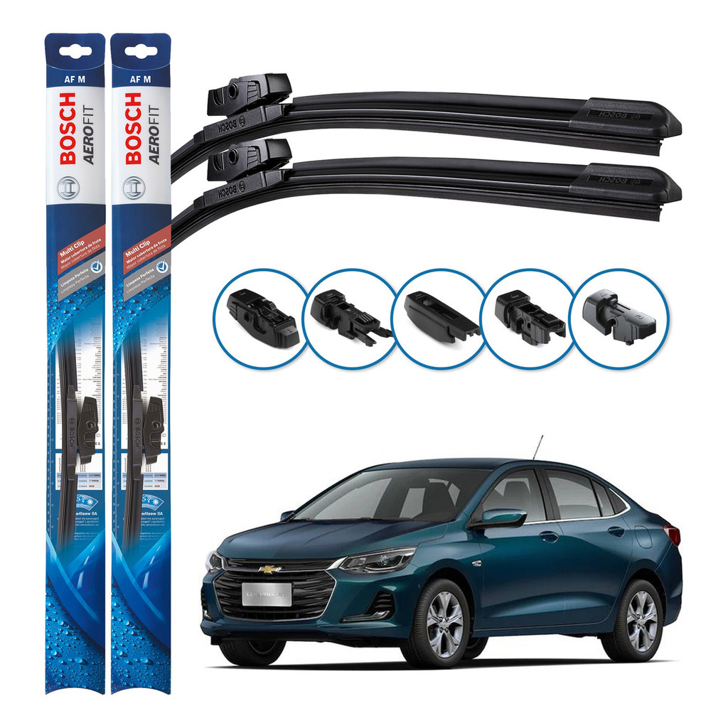 Palhetas Limpador Bosch Prisma 2019-2024 1 Par de Palhetas Limpador Parabrisa Multiclip Original Bosch Chevrolet Prisma 2019 A 2024