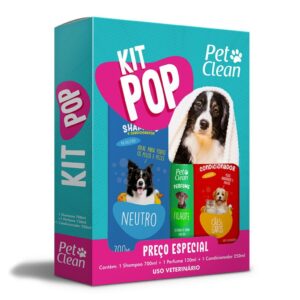 Kit Pop Banho Pet Clean - Shampoo Condicionador e Perfume