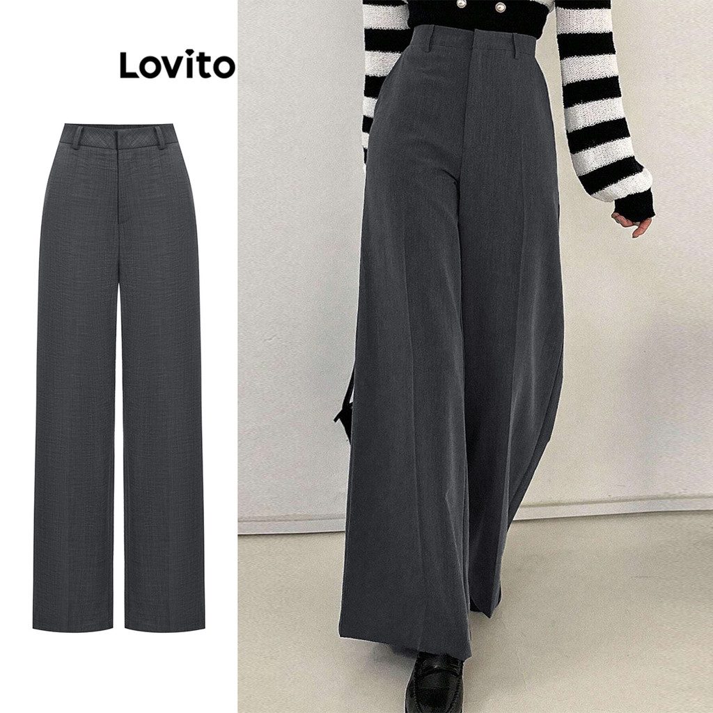 Cal?a Casual Lisa Feminina Poli?ster 1 Calça Casual Lisa Feminina Poliéster