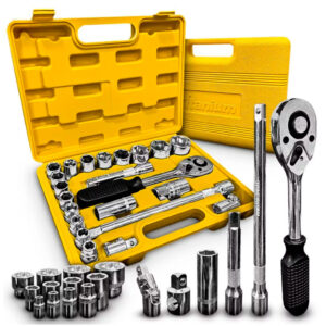 Jogo Soquete Sextavado 1/2" Titanium 22 Peças