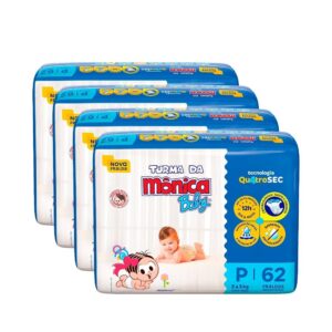 Fralda Descartável Turma da Mônica Tamanho P