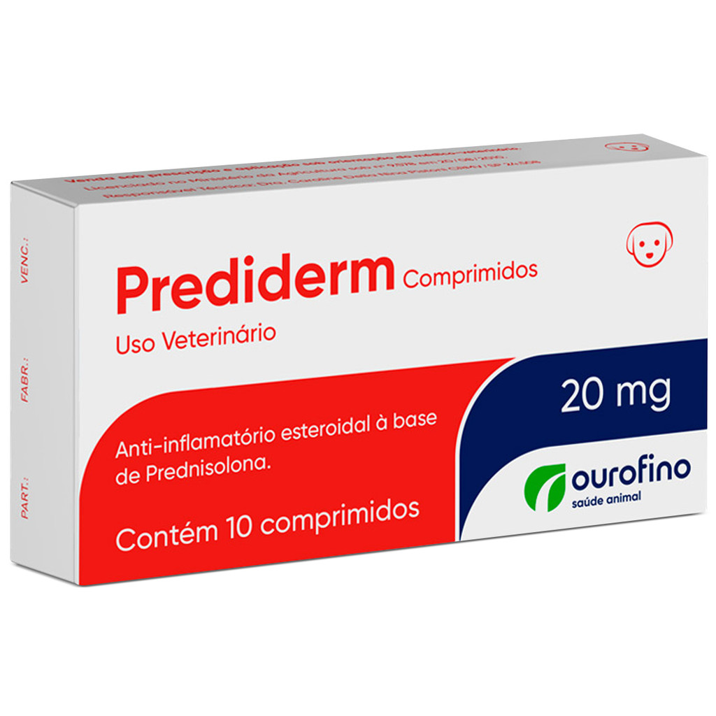 Prediderm 20mg - Anti-inflamat?rio C?es 1 Prediderm 20mg - Anti-inflamatório Cães