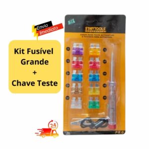Kit Fusíveis Automotivos + Chave Teste e Garra