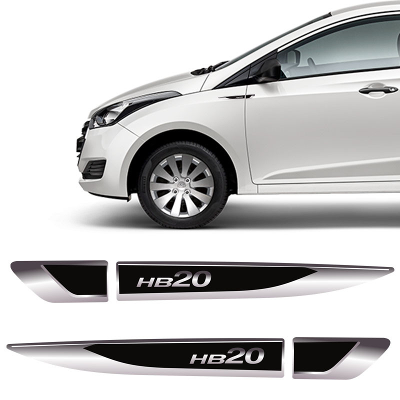 Par Emblema Lateral Hb20 Resinado 2013-2024 1 Par Aplique Lateral Compativel Com Hb20 2013/2024 Resinado