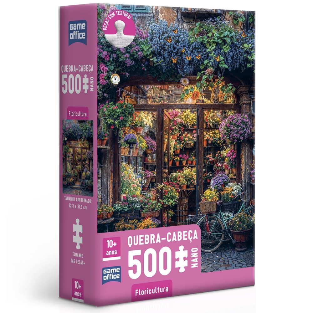 Quebra-Cabe?a 500 Pe?as Floricultura Nano Toyster 1 Quebra-Cabeça 500 Peças Floricultura Nano Toyster