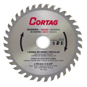 Disco Serra Circular Cortag 110mm 36 Dentes