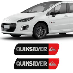 Par De Adesivos Emblema Coluna Quiksilver Peugeot Resinado