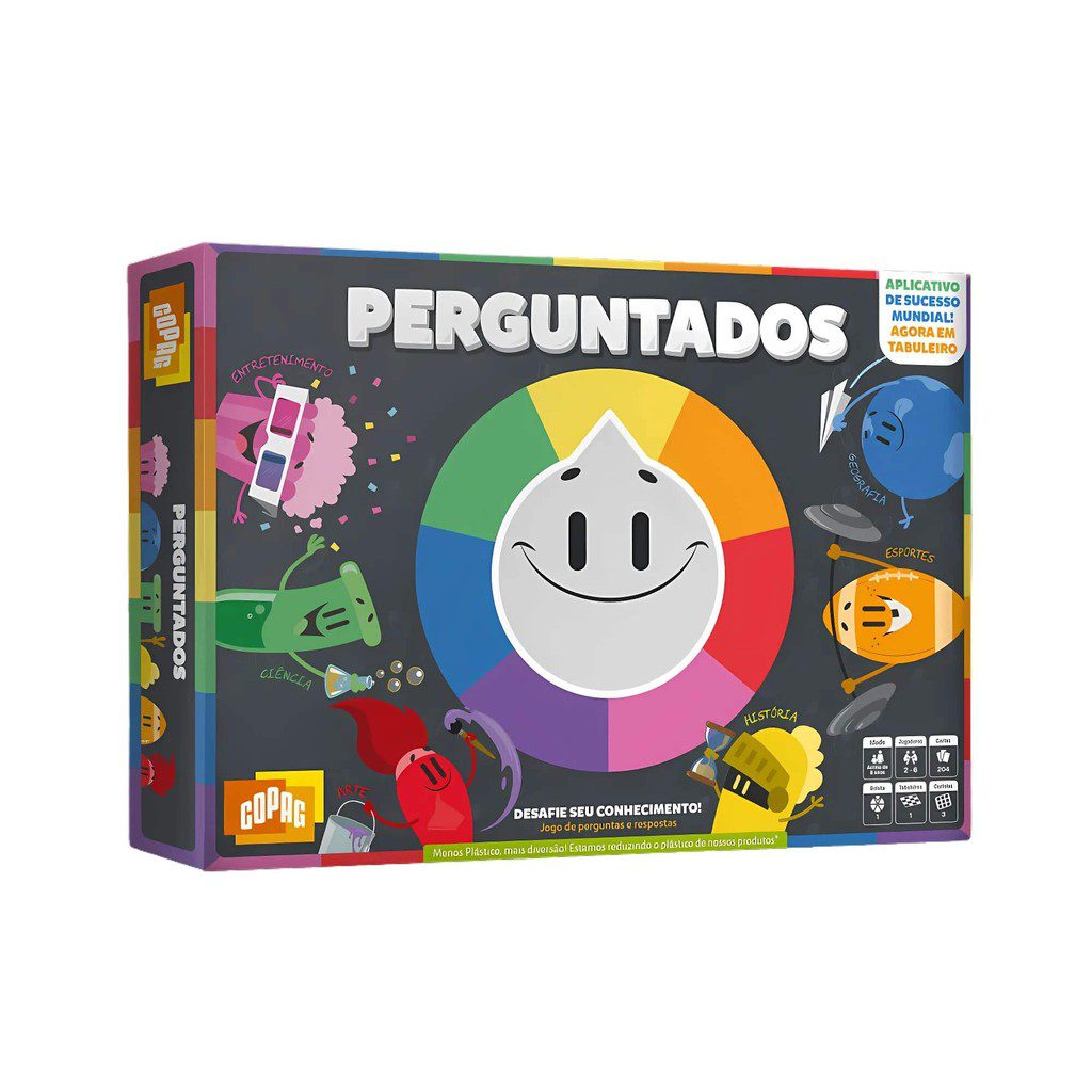 Jogo de Tabuleiro Perguntados Copag - 204 Cartas 1 Jogo de Tabuleiro Perguntados Copag - 204 Cartas