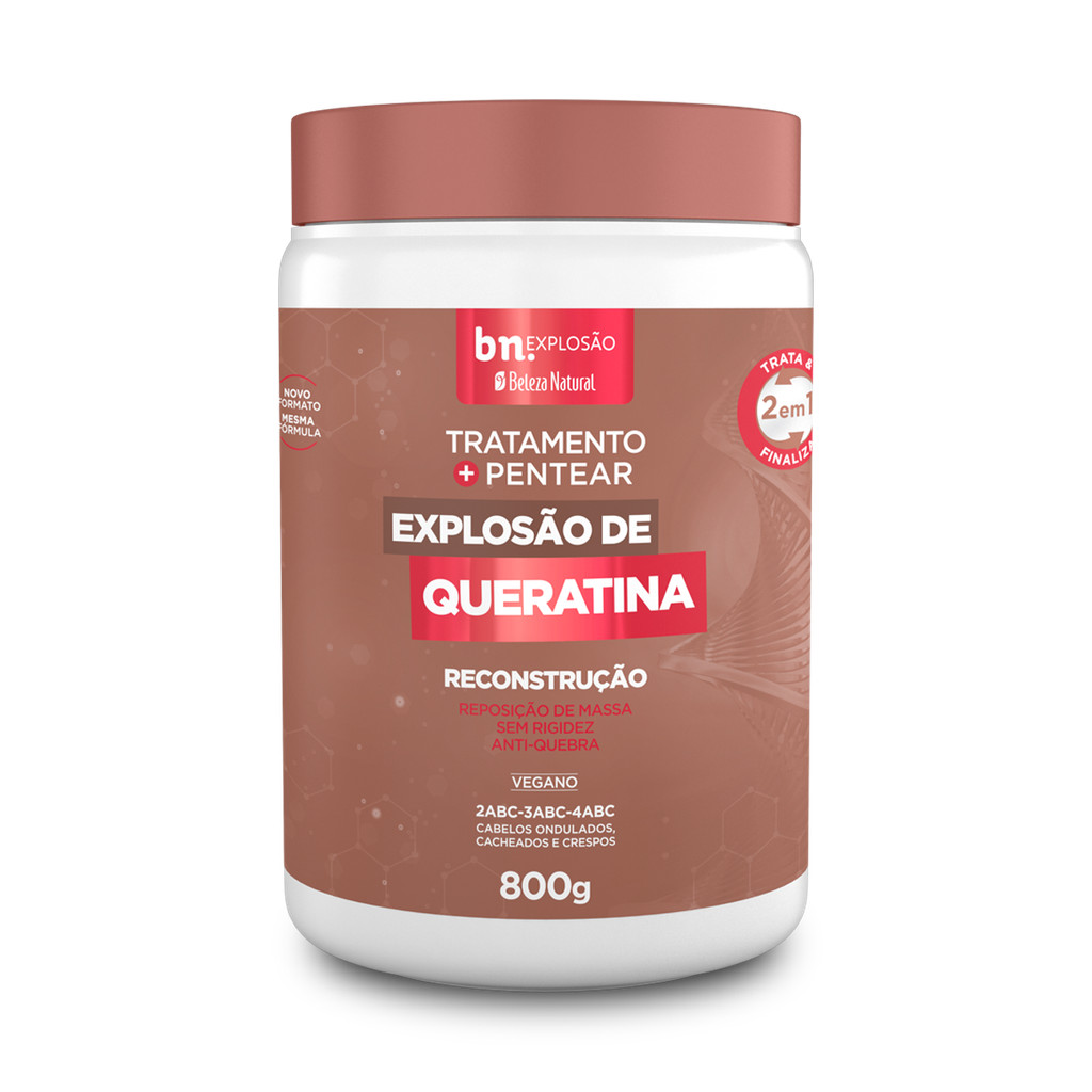 Creme Cachos Queratina 2 em 1 800g 1 Creme Cachos Queratina 2 em 1 800g