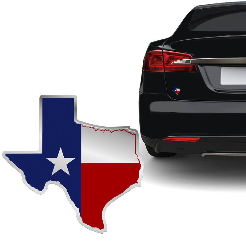 Adesivo Bandeira Texas Resinado Emblema Universal Carro Moto 1 Adesivo Bandeira Texas Resinado Emblema Universal Carro Moto