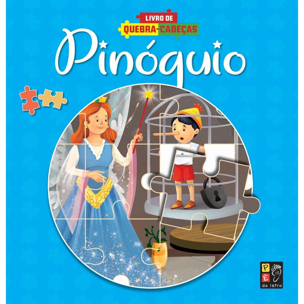 Livro Quebra-cabeças Pinóquio Infantil 1 Livro Quebra-cabeças Pinóquio Infantil
