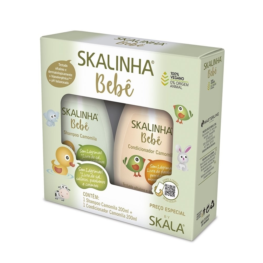 Shampoo Condicionador Skalinha Beb? Camomila 200ml 1 Shampoo + Condicionador Skalinha Bebê Camomila 200ml