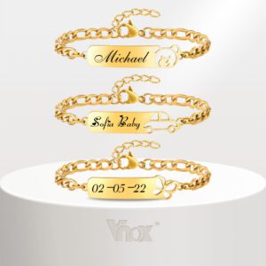 Pulseira Bebê Borboleta Nome Ouro Personalizado