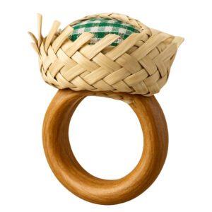 Porta Guardanapo Chapéu de Palha Festa Junina Verde