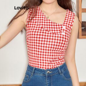 Regata Xadrez Assimétrica Feminina