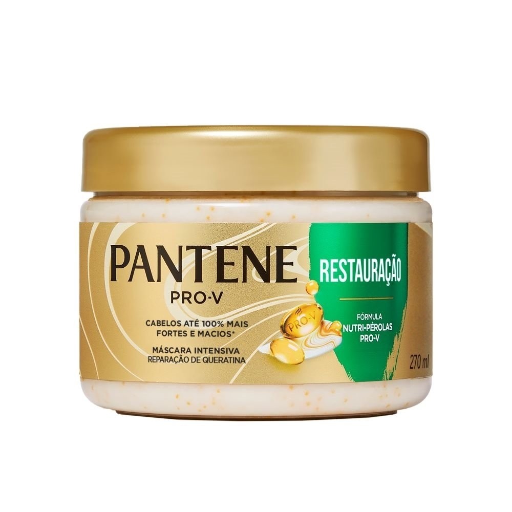 M?scara Pantene Pro-V Pearls 270ml 1 Máscara Restauração Pantene Pro-V Pearls 270ml