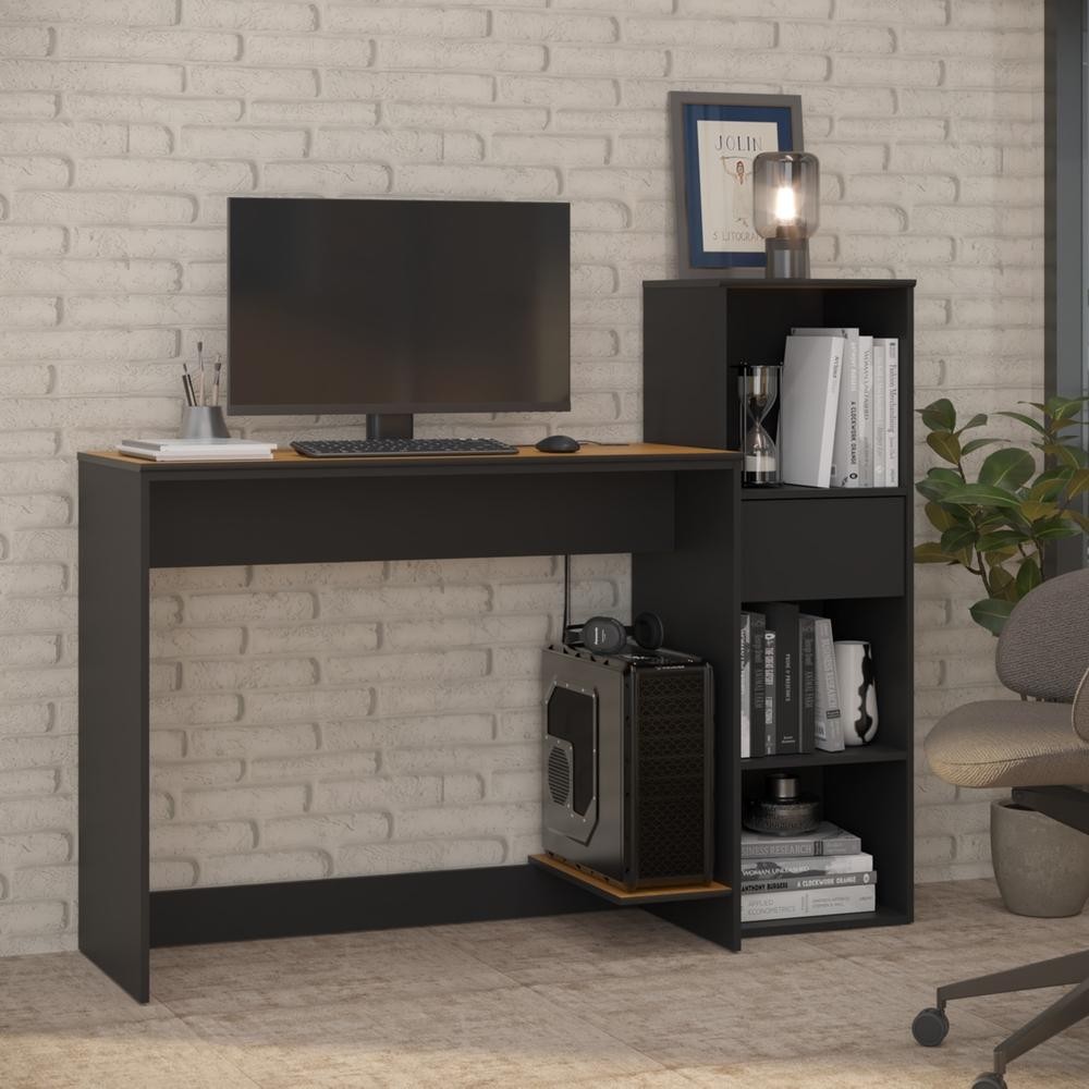 Conjunto Escrit?rio Smart Office Mesa + Arm?rio 1 Conjunto de Escritório 2 Peças Smart Office Mesa e Armário Livreiro