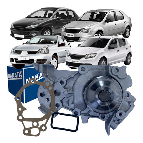 Bomba D'Agua Original Nakata Renault Sandero 1.0 16v 2001 2002 2003 2004 2005 2006 2007 2008 A 2018