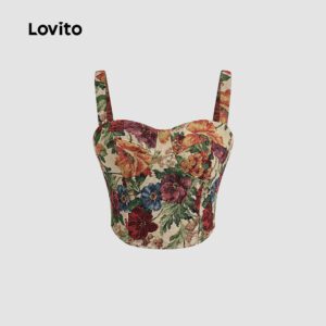 Regata Floral Elegante Feminina Poliéster