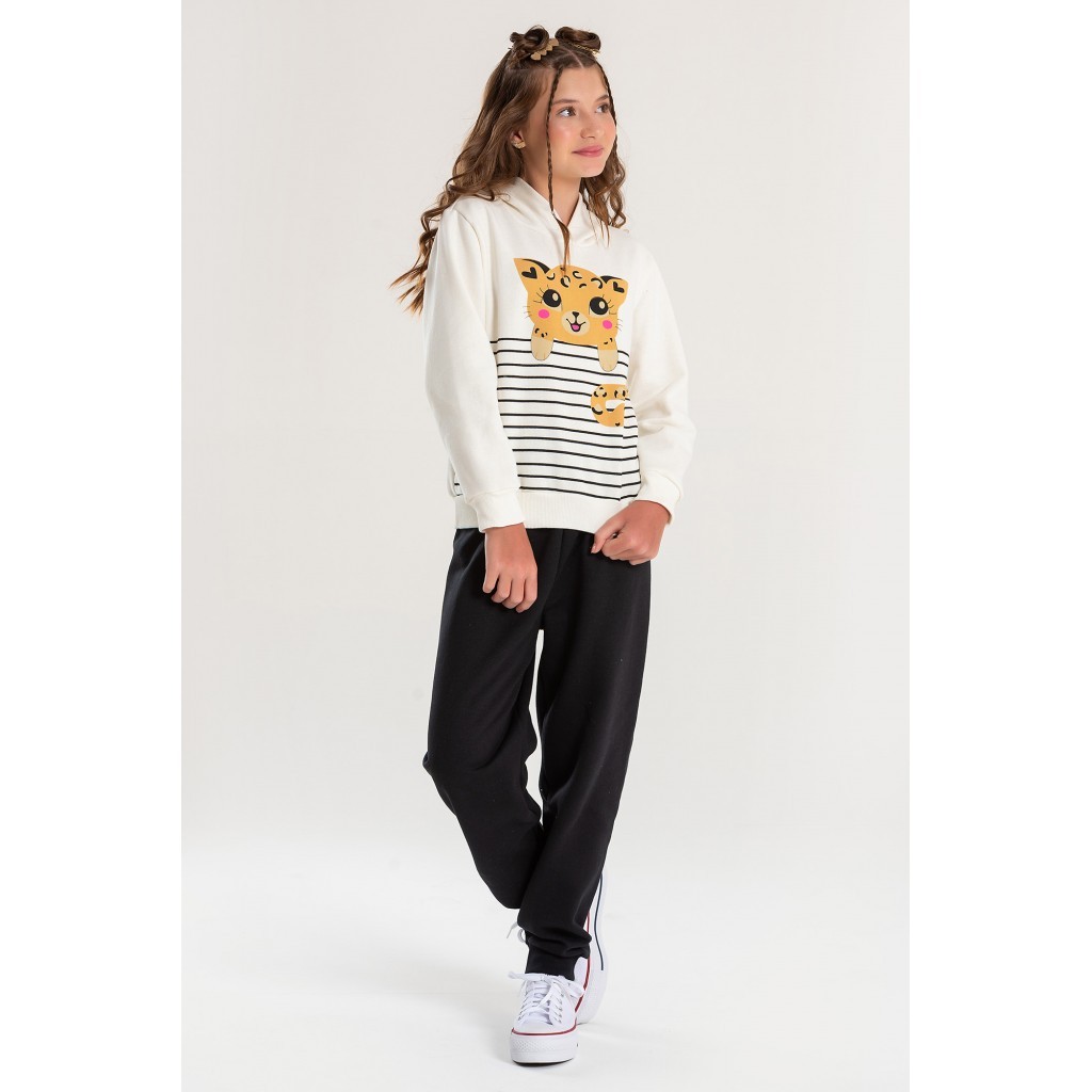 Conjunto Feminino Infantil Beb? Oncinha - Moletom Esta??o Inverno 1 Conjunto Feminino Infantil Bebê Oncinha
