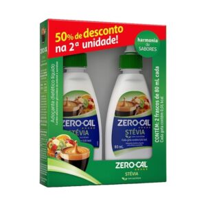 Adoçante Stevia 80ml - 2 Unidades Zero Cal