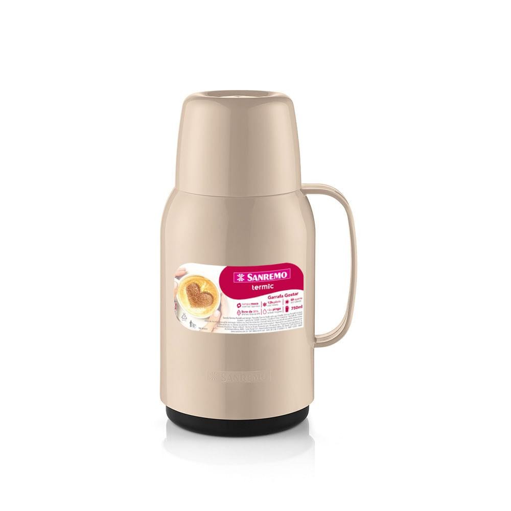 Garrafa T?rmica 750ml Bege Termic Sanremo 1 Garrafa Térmica 750ml Bege Termic Sanremo