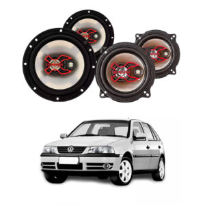 2x Alto Falantes 6" Polegadas + 2x 5" Polegadas 100W RMS Triaxial B3x60x/B3x50x VW Gol G3 2000/2005