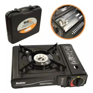 Bestfer fogareiro portátil camping ascendimento automático com Maleta Bestfer
