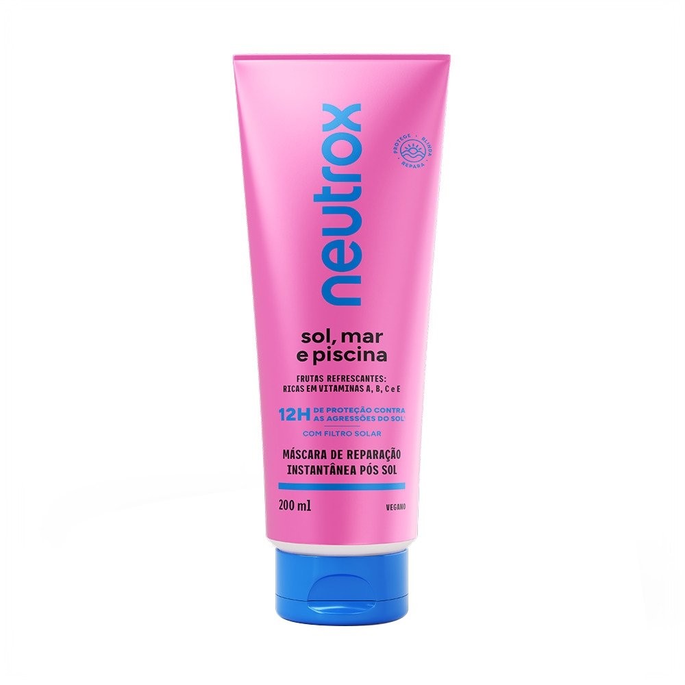 M?scara Repara??o Neutrox Sol e Piscina 200ml 1 Máscara de Reparação Neutrox Instantanea Sol, Mar e Piscina 200ml