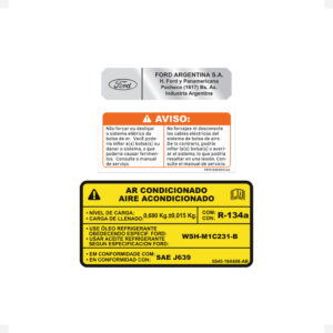 Adesivos Advertencia Compativel Focus 2009/2013 - Generico