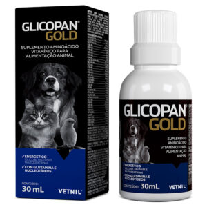 Glicopan Gold 30ml Aminoácido Animais