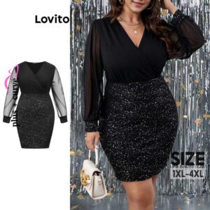 Vestido Curvo Plus Size Glitter Elegante