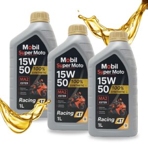 Óleo Mobil 15W50 Sintético Moto 3L
