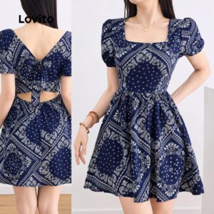 Vestido Boho Estampa Tribal Babados Verão