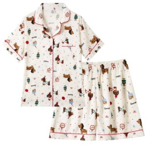 Pijama Feminino Algodão Estampa Cães