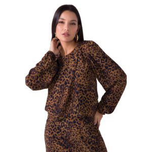 Blusa Feminina Manga Longa Estampa Animal