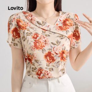 Blusa Floral Assimétrica Feminina