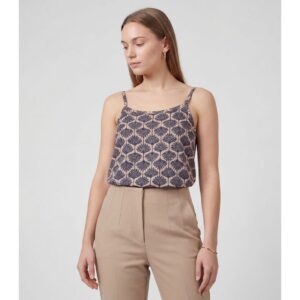 Blusa Alça Infinita Viscose Marrom