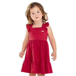 Vestido Midi Infantil Menina Laise Colorittá Vermelho