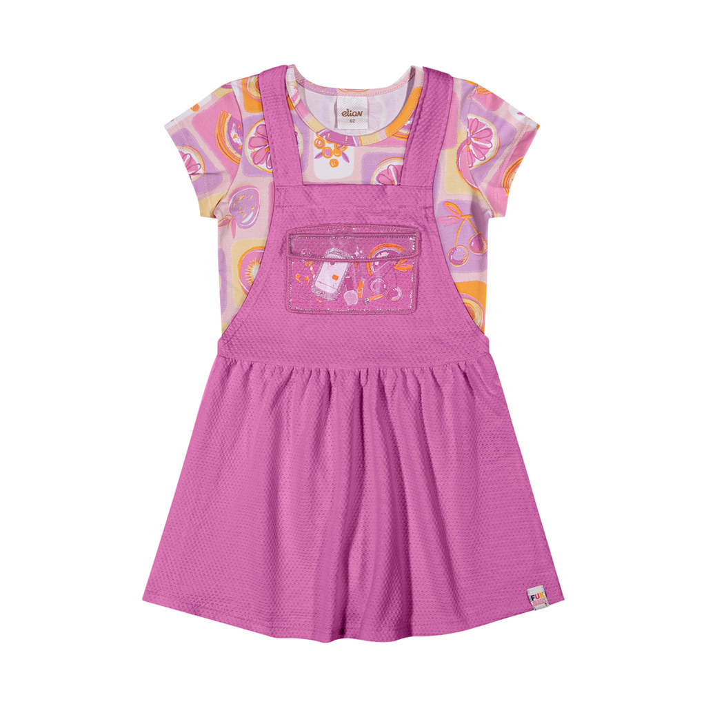 Conjunto Infantil Frutas Elian Rosa 1 Conjunto Infantil Frutas Elian Rosa